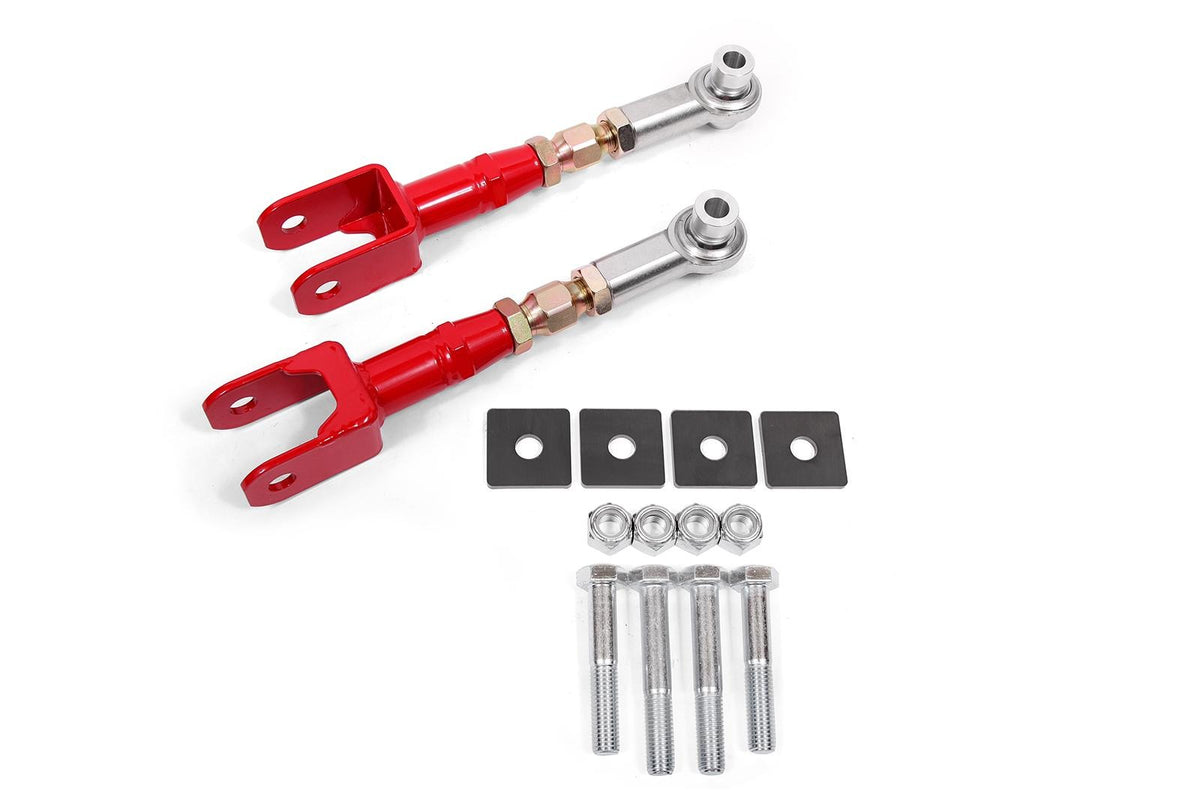 BMR 2015-2026 S550 Mustang Rear On-Car Adj. Rod Ends Toe Rods - Red