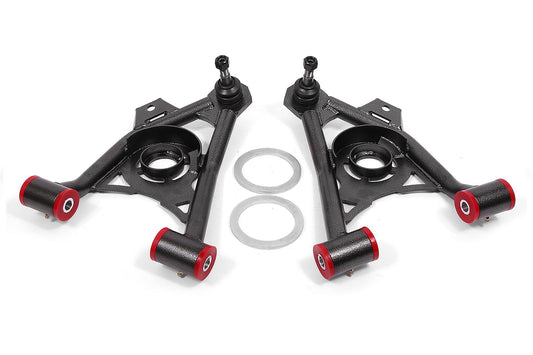 BMR 1994-2004 Mustang Lower Non-Adj. A-Arms (Poly) with Tall Ball Joint / Spring Pocket - Black Hammertone
