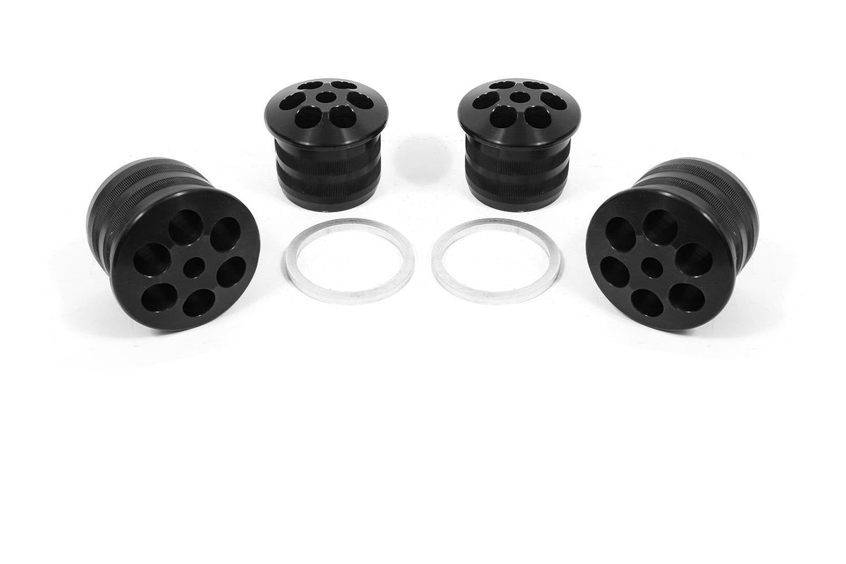 BMR 2008-2023 Dodge Challenger Aluminum Rear Cradle Bushings Kit - Black Anodized