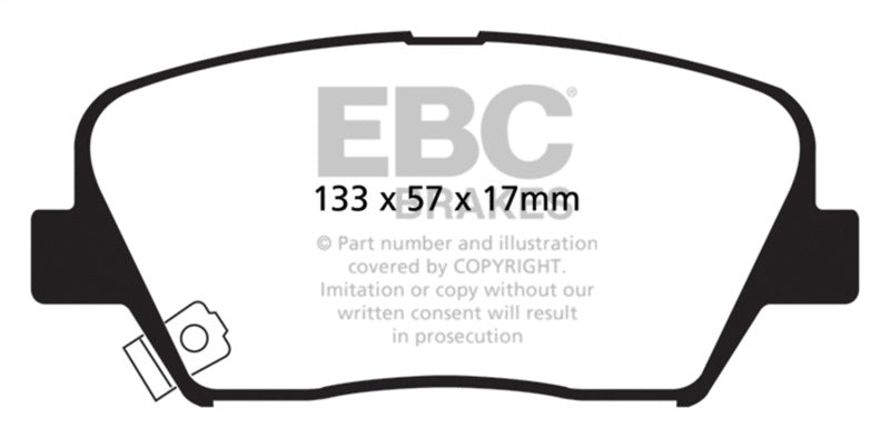 EBC 12+ Hyundai Azera 3.3 Yellowstuff Front Brake Pads DP41863R