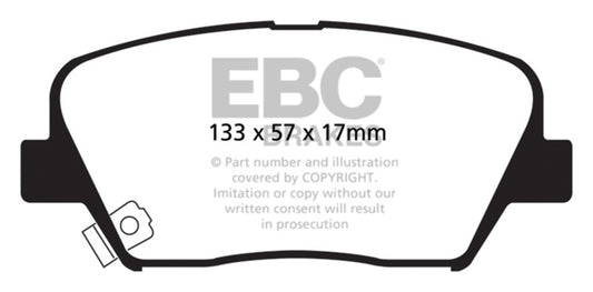 EBC 12+ Hyundai Azera 3.3 Yellowstuff Front Brake Pads DP41863R