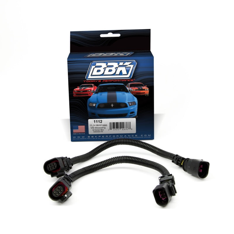 BBK Performance 1112 Front O2 Extension Harness 12 in (Pair) for 2011-2014 Ford Mustang GT 5.0L