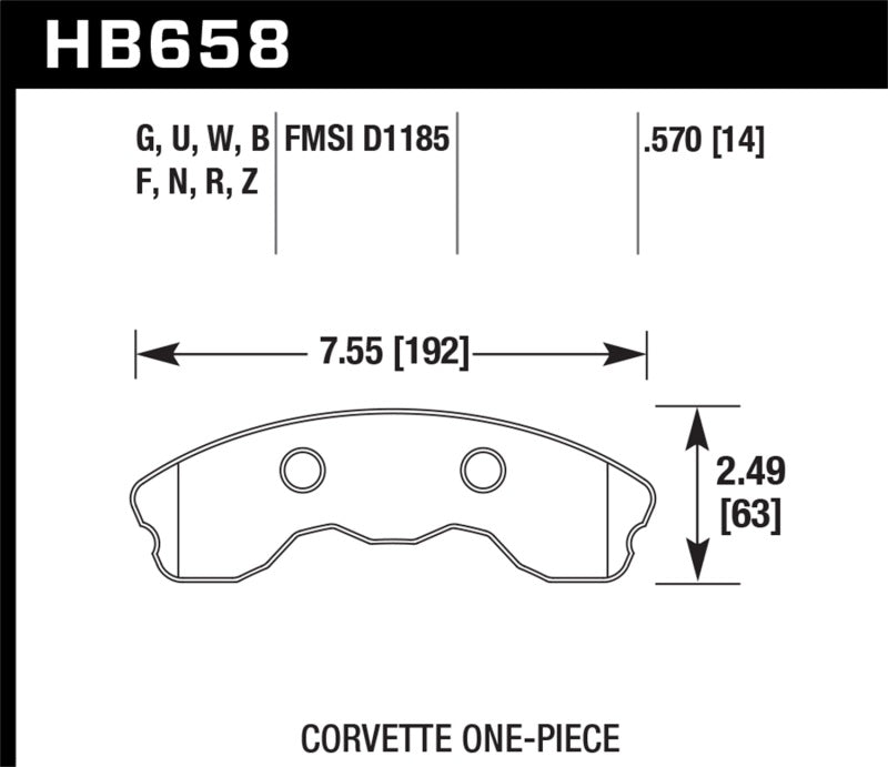 Hawk Performance HB658Q.570 DTC-80 Motorsport Brake Pads
