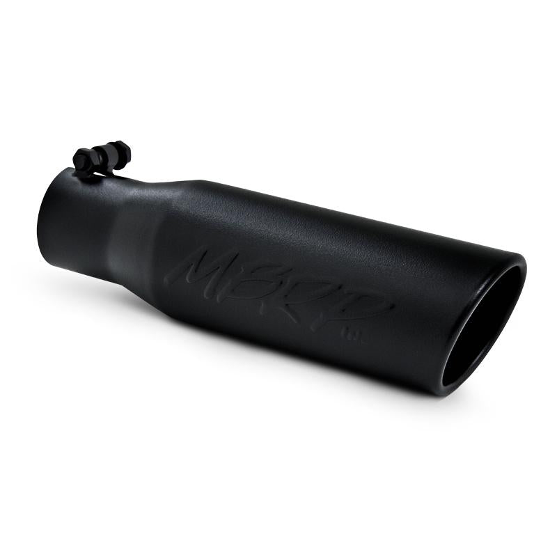 MBRP T5113BLK 12in Black Finish Angled Rolled End Exhaust Tip