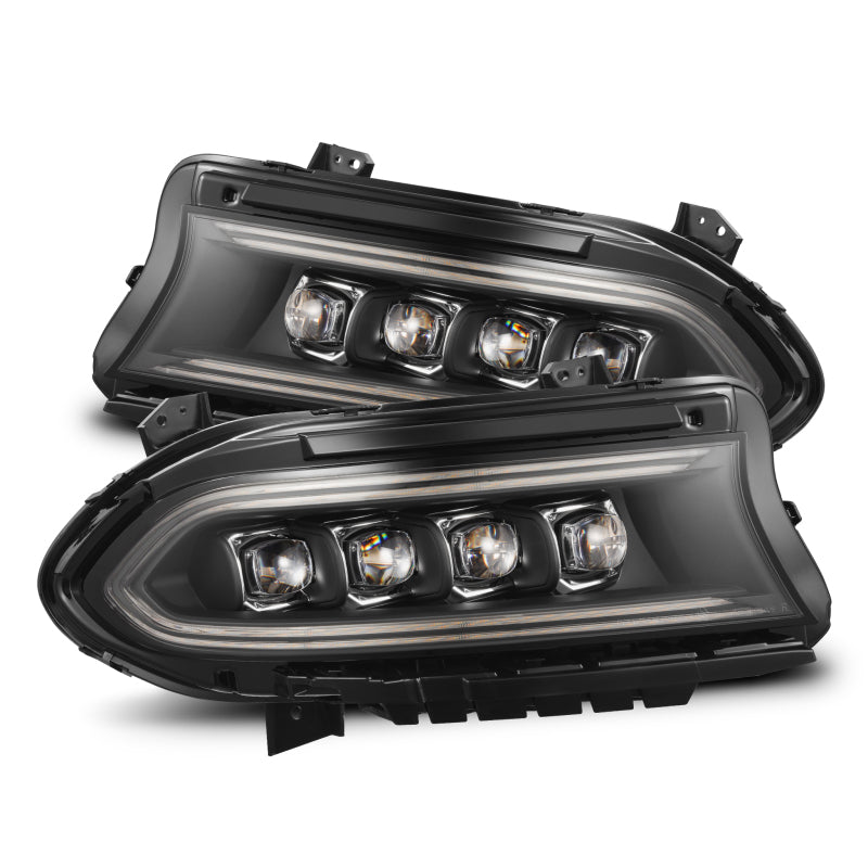 AlphaRex 880499 15-23 Dodge Charger NOVA-Series LED Projector Headlights Black w/Activtn Light & Sequential.Signal / Switchback DRL
