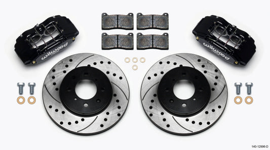 Wilwood DPHA Front Caliper & Rotor Kit Drilled Honda / Acura w/ 262mm OE Rotor - #140-12996-D