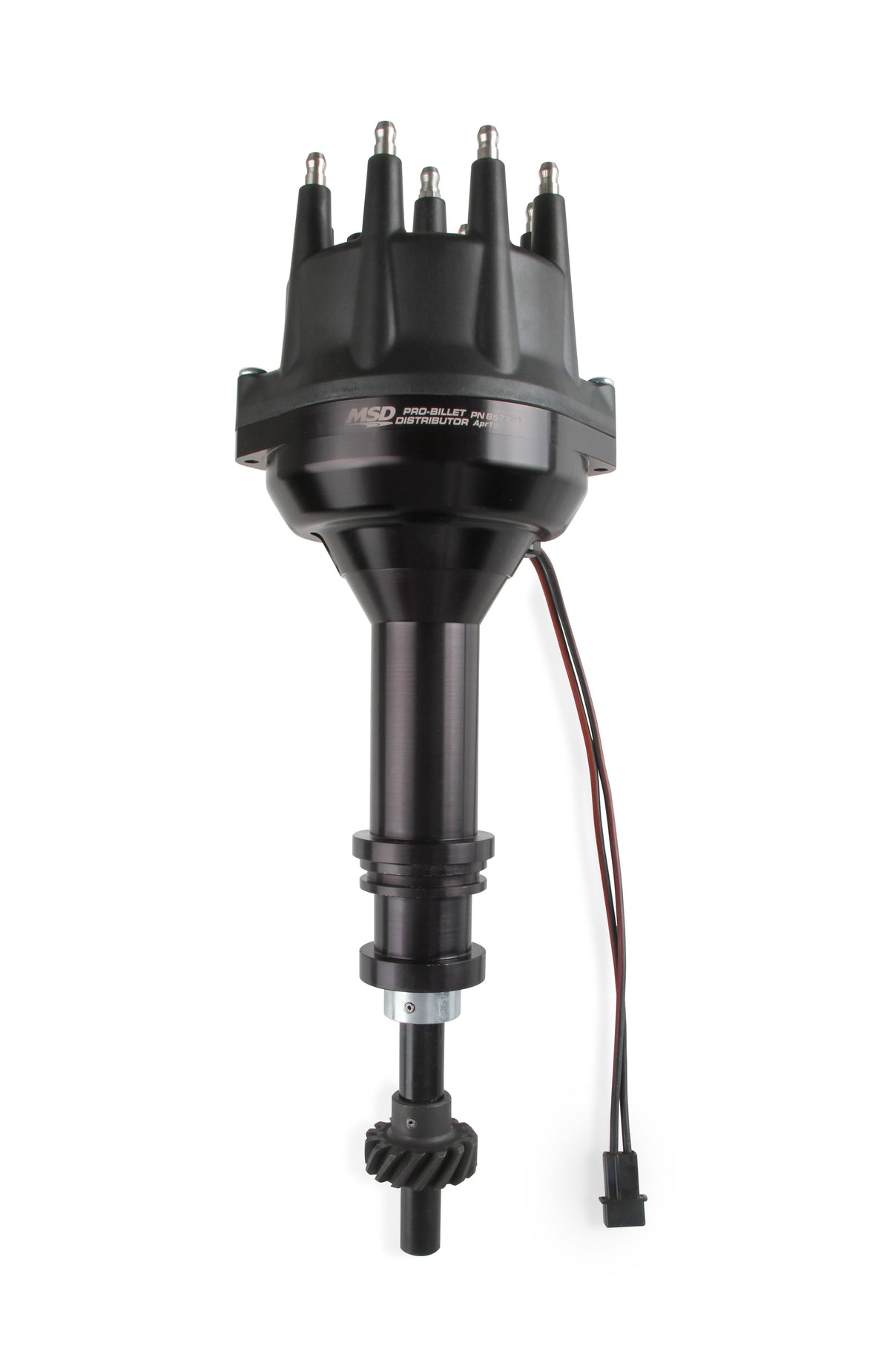 MSD 857731 Black Distributor for Ford 351C-460, Pro Billet, Small Cap, Steel Gear