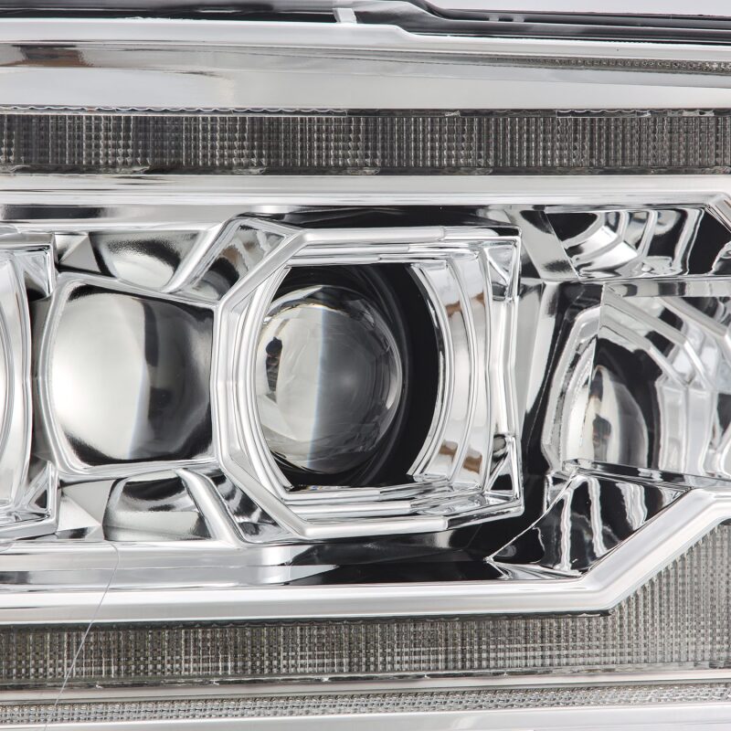AlphaRex 880559 09-18 Dodge Ram 2500 LUXX LED Projector Headlights Plank Style Chrome w/Activation Light/Sequential Signal/DRL
