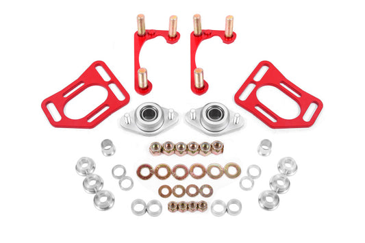 BMR 1990-1993 Fox Mustang Caster Camber Plates - Red
