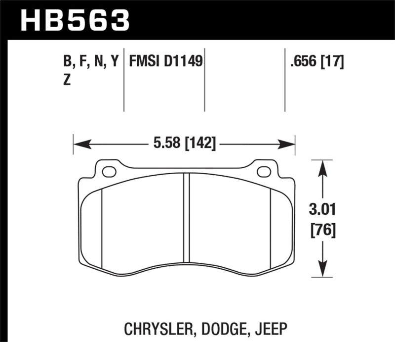 Hawk Performance HB563B.656 HPS 5.0 Street Brake Pads
