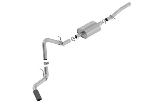 Borla 140805BC 2019-2026 Silverado / Sierra 1500 Cat-Back Exhaust System S-Type - Black Chrome Tip