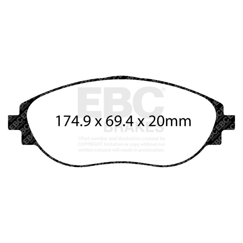 EBC Racing 2014+ Audi S3 2.0L Turbo RP-X Front Brake Pads DP82127RPX