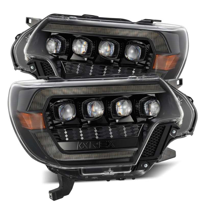 AlphaRex 880752 12-15 Toyota Tacoma NOVA LED Projector Headlights Plank Alpha Black w/Activation Light/Sequential Signal/DRL