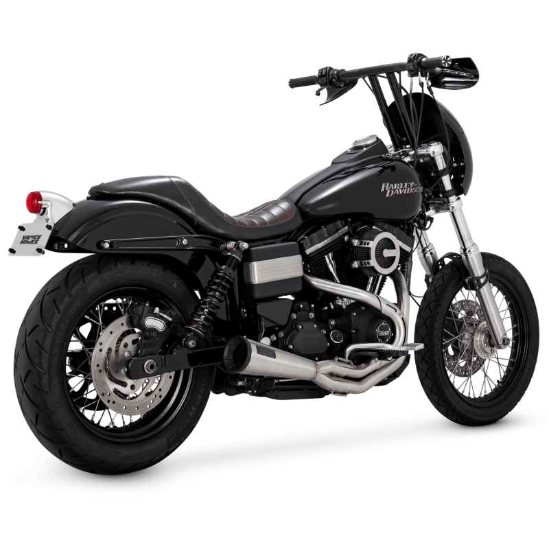 Vance & Hines 27325 Upswept 2-1 PCX Exhaust Brushed for 2010-2017 Harley-Davidson Dyna