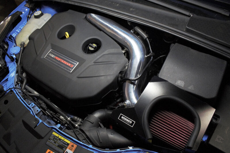 Mishimoto 2016 Ford Focus RS 2.3L Performance Air Intake Kit - Wrinkle Nitrous Blue - #MMAI-RS-16WBL