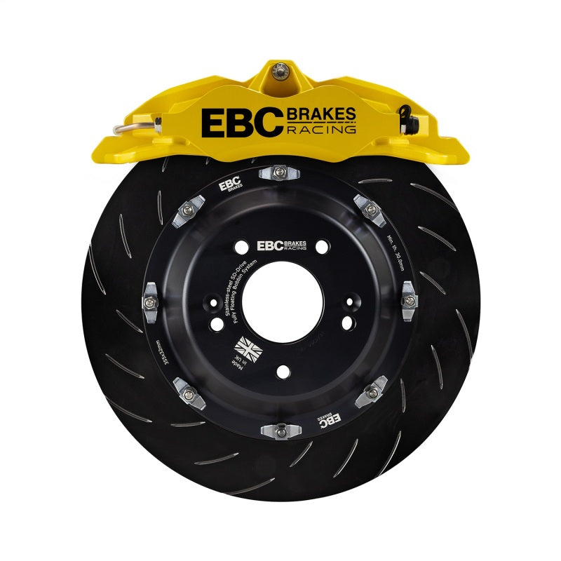 EBC Racing 12-21 Subaru BRZ/Toyota GT86 Yellow Apollo-4 Calipers 330mm Rotors Front Big Brake Kit BBK031YEL-1