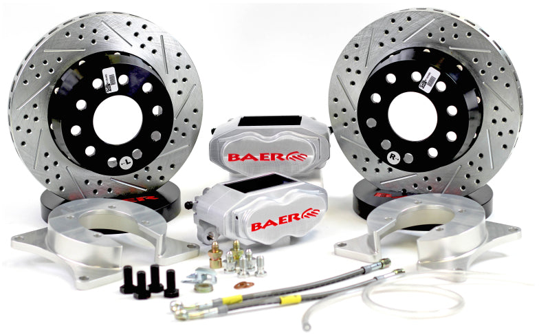 Baer Brakes Ford 8.8in C-Clip Rear Ends 11in SS4+ Deep Stage Rear SDZ Brake Kit - Clear — 4 Lug (4X4.25" BC)