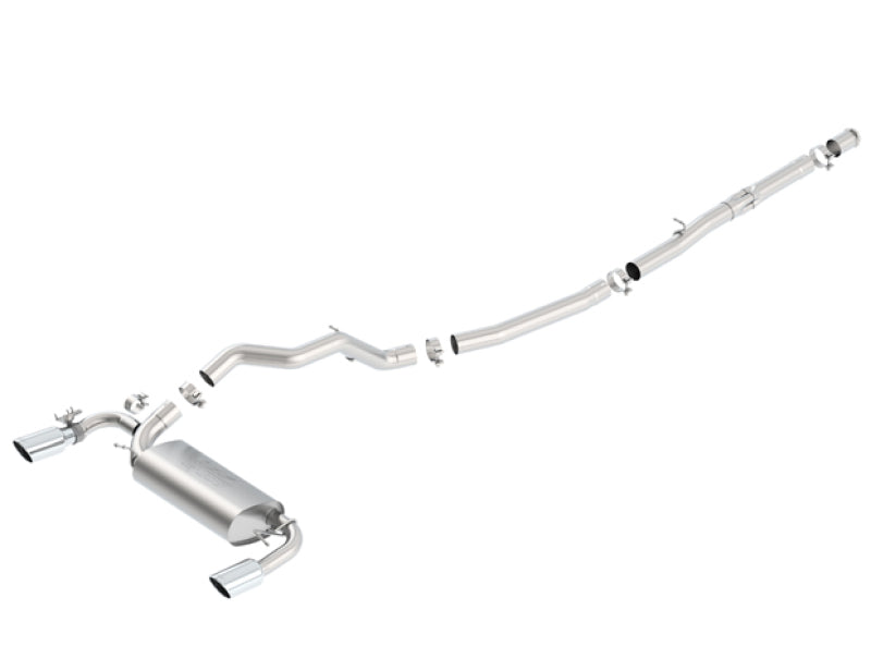 Borla 140730 16-17 Ford Focus RS 2.3L MT Round Angle-Cut Tips Split Rear Exit ATAK Catback Exhaust - #140730