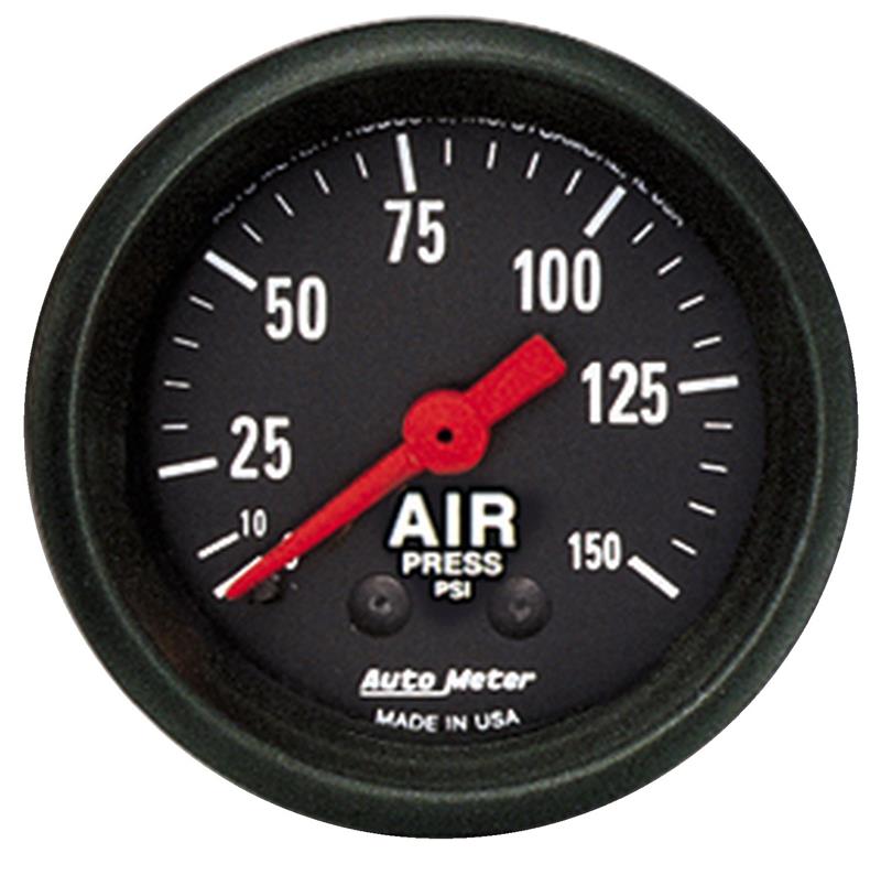 AutoMeter 2620 Z Series 52mm 0-150 PSI Mechanical Air Pressure Gauge