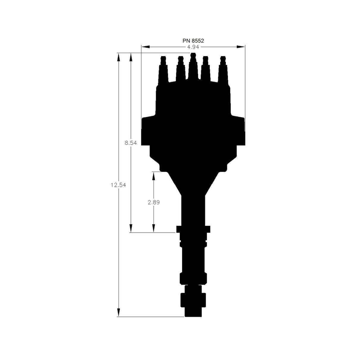 MSD 8552 Ready-To-Run Distributor - for Buick 400-430-455 V8 - Red