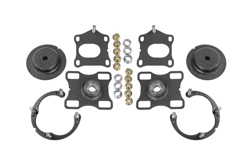 BMR 2011-2014 Ford Mustang / Shelby GT500 Caster Camber Plates - Black Hammertone