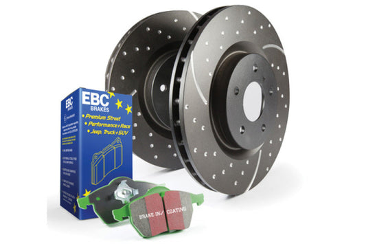 EBC 20-26 Toyota Corolla S10 Front Brake Kit Greenstuff 2000 Pads GD Sport Rotors S10KF1810 (image of S10KF1571)