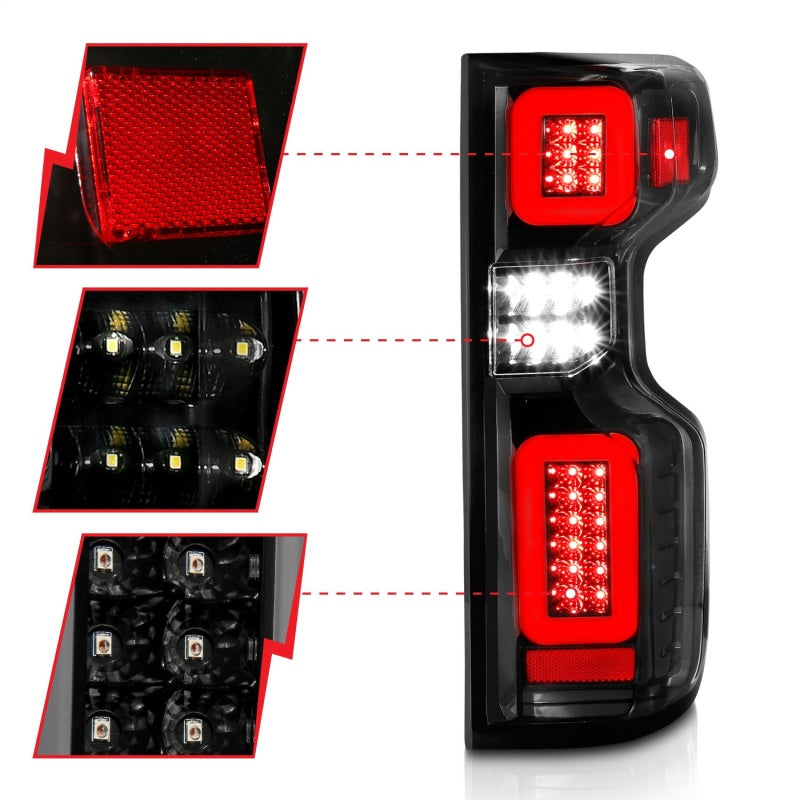 ANZO 2019-2026 Chevrolet Silverado 1500 LED Taillights