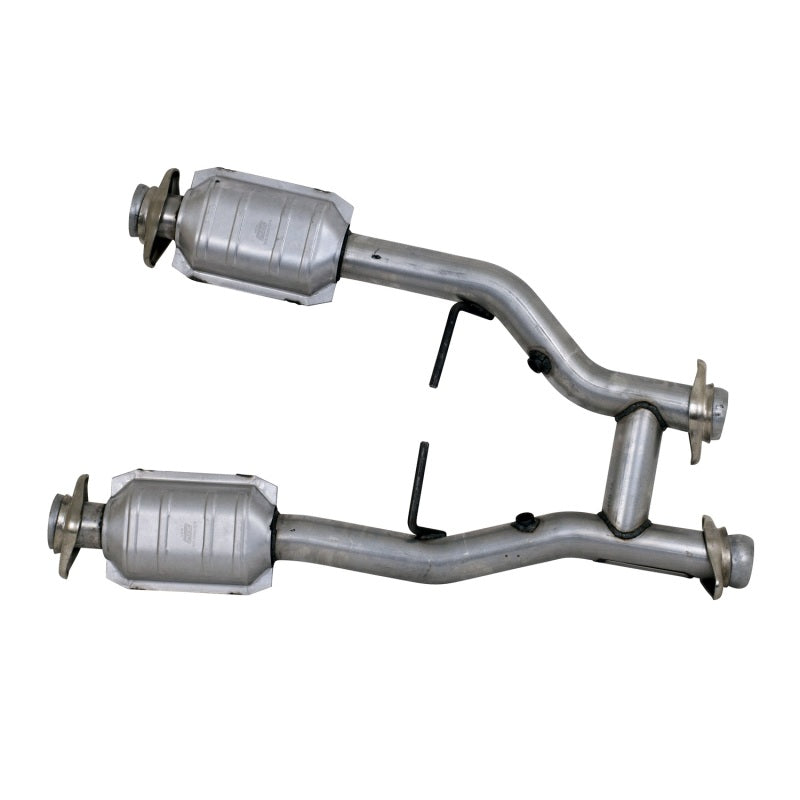 BBK Performance 1538 Short Mid H-Pipe with Catalytic Converters (2-1/2 in) for 1996-2004 Ford Mustang GT Cobra 4.6L