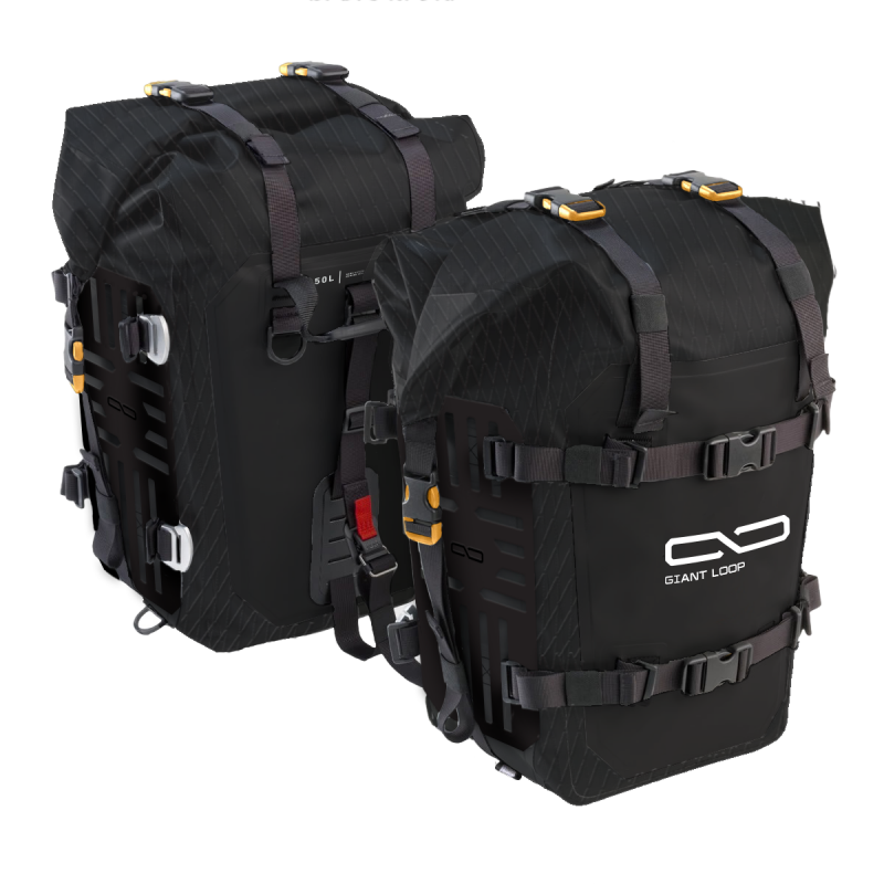 Giant Loop MTPN25-B MotoTrekk Panniers 50L Black Motorcycle
