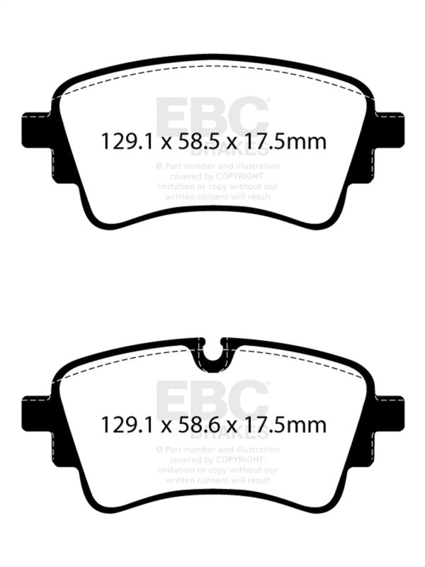 EBC 2020+ Audi A4 B9 2.0T Redstuff Rear Brake Pads DP32435C