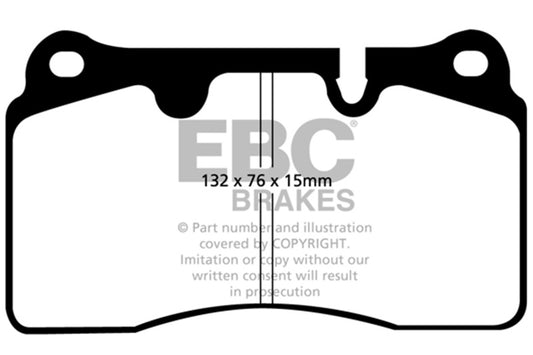 EBC 2004-2012 Aston Martin DB9 5.9 Redstuff Front Brake Pads DP31908C