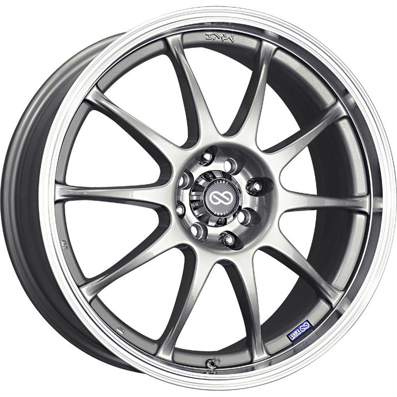 Enkei J10 16x7 4x100/108 42mm Offset 72.62mm Bore Dia Silver with Machined Lip Wheel