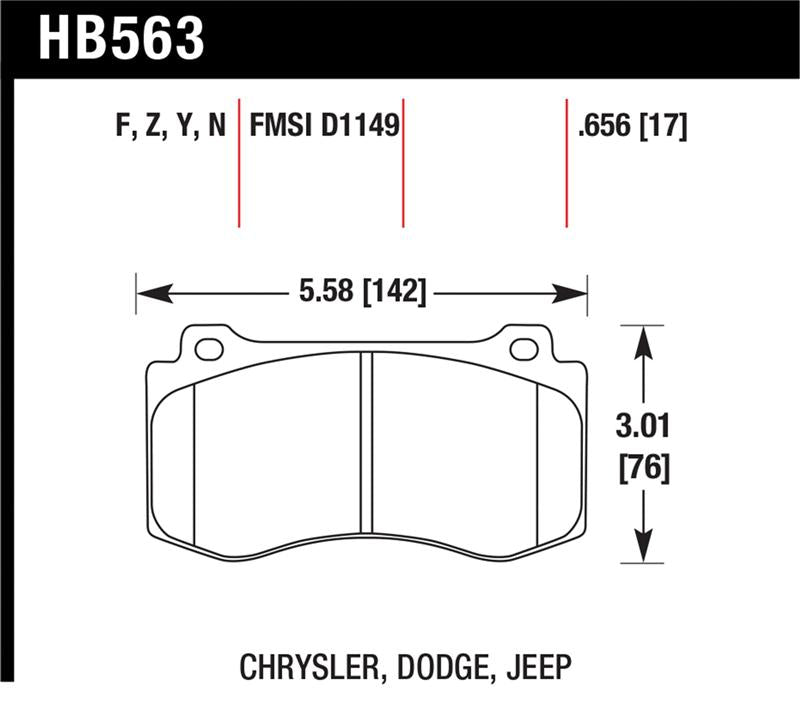 Hawk Performance HB563F.656 HPS Performance Street Brake Pads