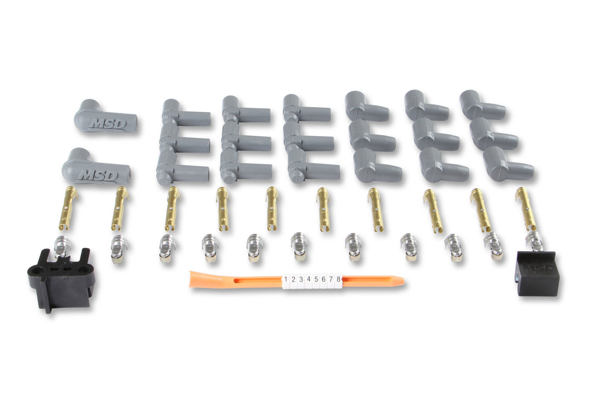 MSD 31239 Super Conductor Spark Plug Wire Set 8 Cyl 90° Plug, Socket/HEI Cap