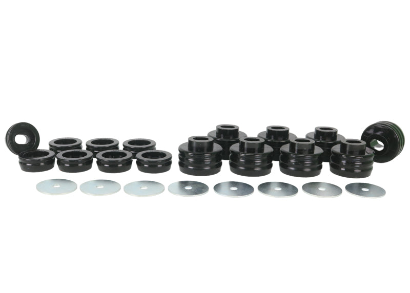 Whiteline W93492 Body Mount Bushing Kit for 2001-2012 Chevrolet Silverado 2500 HD, 1999-2004 Chevrolet Silverado 1500, 1999-2004 GMC Sierra 1500 and More