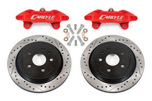 BMR 2014-2019 Chevrolet Corvette Brake Kit For 15in Conversion Drilled And Slotted Rotors/Red Calipers