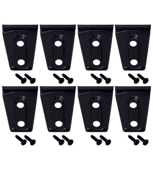 Kentrol 80021 Door Hinge Overlays 8 Piece for 2007-2018 Jeep Wrangler JKU 4-Door - Textured Black