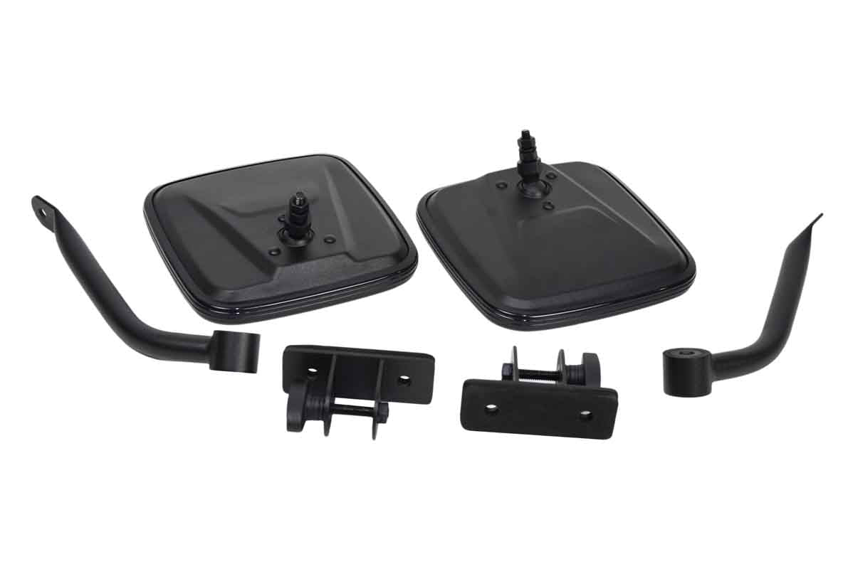 Kentrol 80496 E-Z Detach Side Mirrors Pair for 1997-2018 Jeep Wrangler TJ LJ JK - Textured Black