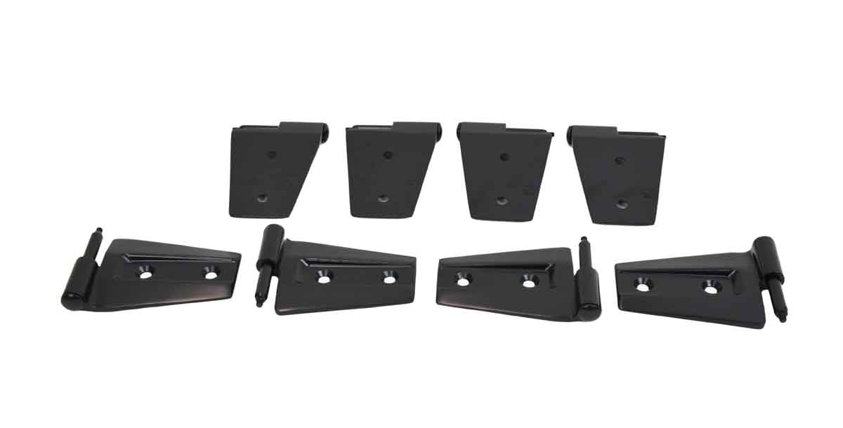 Kentrol 80576 Door Hinge Set 8 Piece for 2007-2018 Jeep Wrangler JKU 4-Door - Textured Black