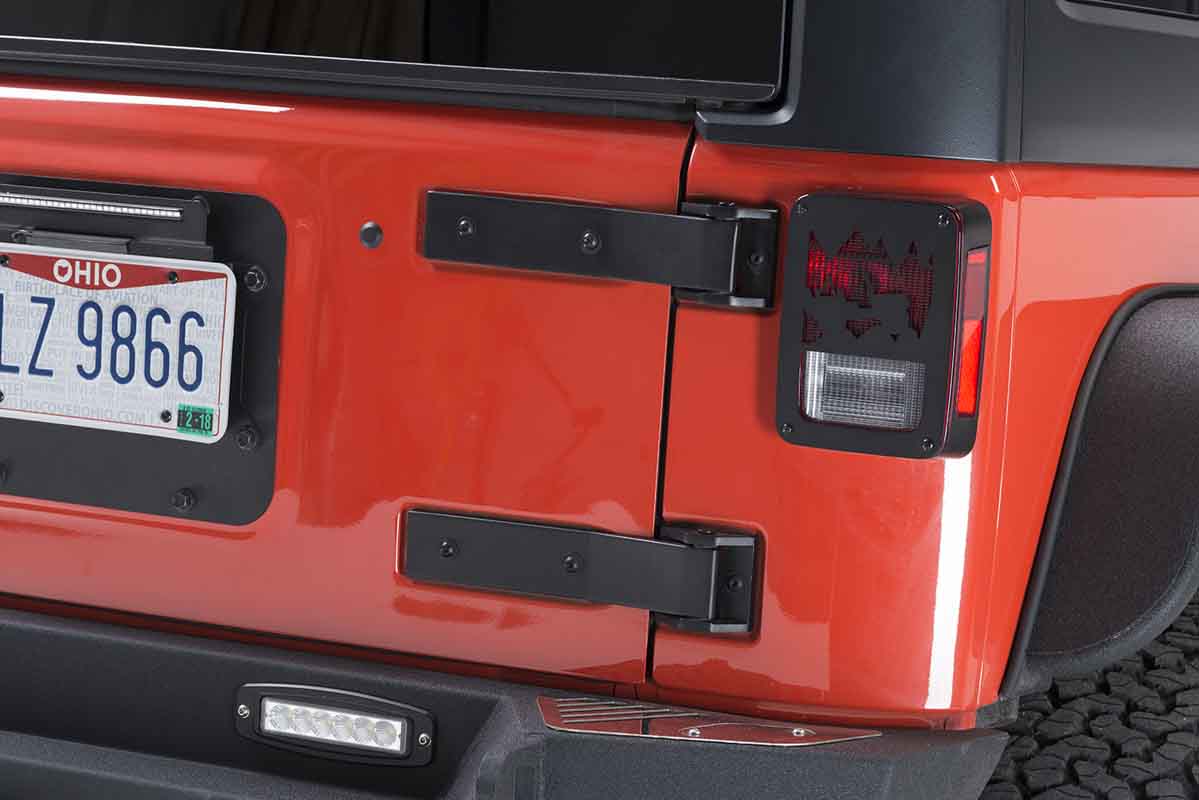 Kentrol 80578 Tailgate Hinge Pair for 2007-2018 Jeep Wrangler JK - Textured Black