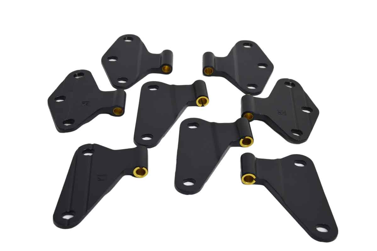 Kentrol 80581 Body Door Hinge Set 8 Piece for 2007-2018 Jeep Wrangler JKU 4-Door - Textured Black