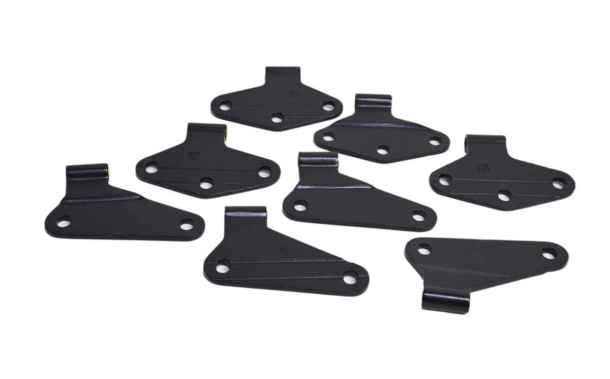 Kentrol 80581 Body Door Hinge Set 8 Piece for 2007-2018 Jeep Wrangler JKU 4-Door - Textured Black