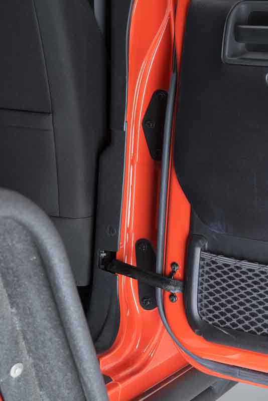 Kentrol 80581 Body Door Hinge Set 8 Piece for 2007-2018 Jeep Wrangler JKU 4-Door - Textured Black
