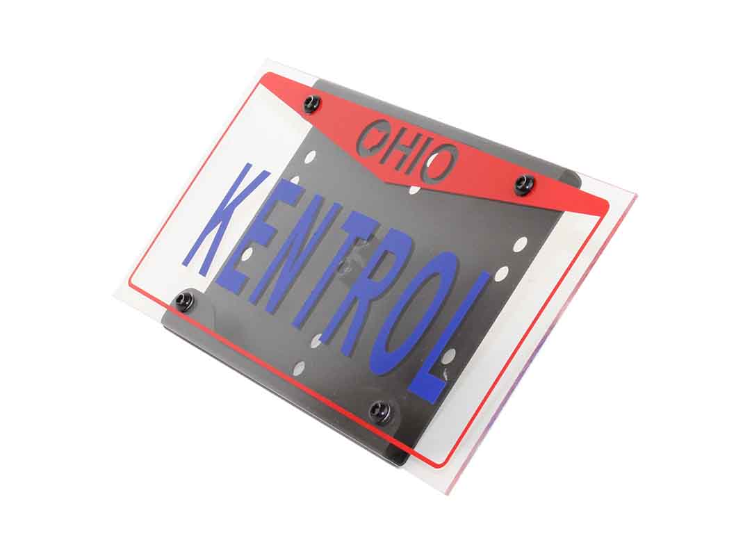 Kentrol 80706 Shackle Mounted License Plate Bracket - Textured Black