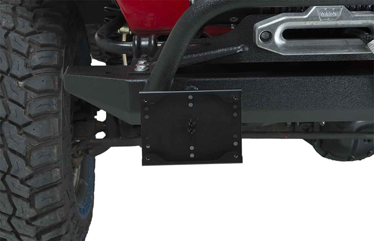 Kentrol 80706 Shackle Mounted License Plate Bracket - Textured Black