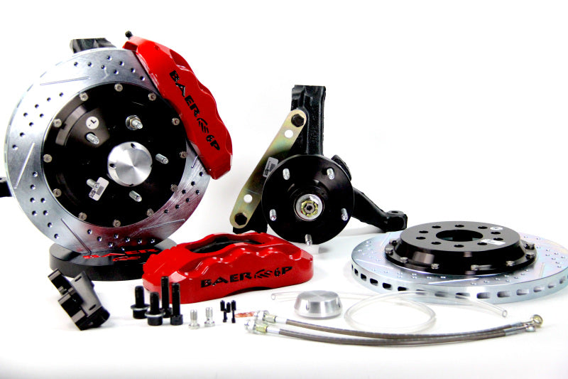 Baer Brakes 78-88 Buick Regal STD Studs 14in Pro+ Front SDZ Brake Kit - Hugger Orange — Fits 1978-88 GM G-body Vehicles (Comes Assembled on 2" Drop Spindles)
