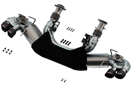 Borla 140839CF 2020 Chevrolet Corvette C8 6.2L ATAK 3in Exhaust System Dual Round Angle Cut Carbon Fiber Tips - #140839CF