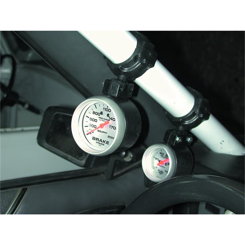 AutoMeter 48003 2-1/16in Black Roll Pod Gauge Mount for 1-5/8in Roll Cage
