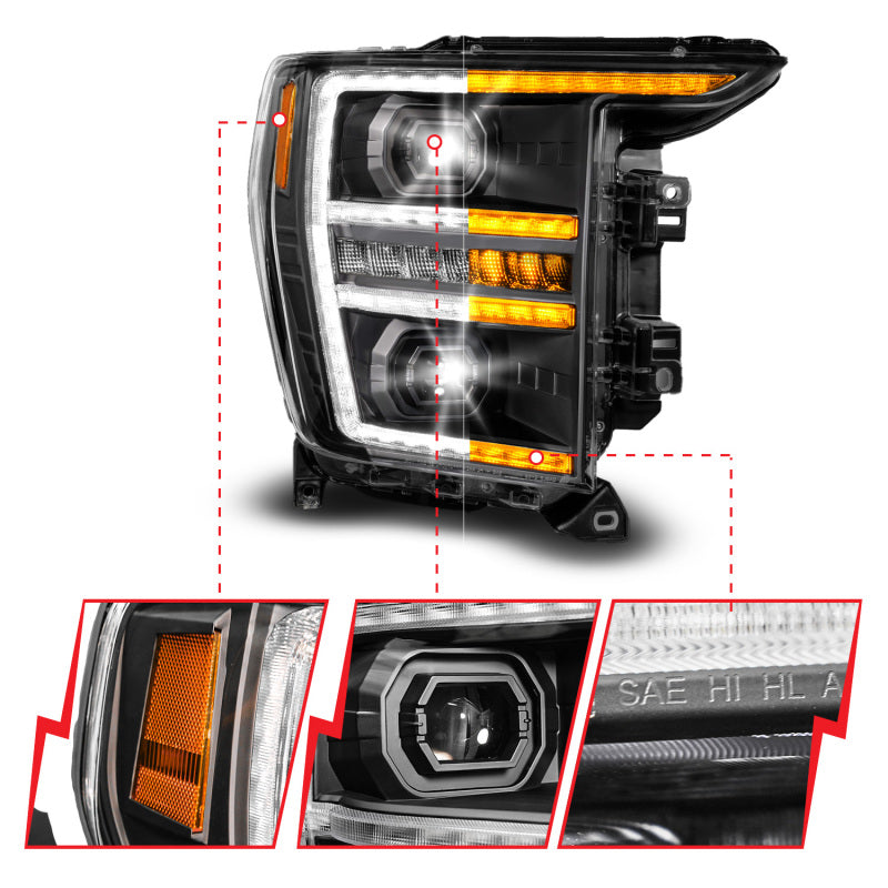 ANZO 2021-2023 Ford F-150 LED Projector Headlights