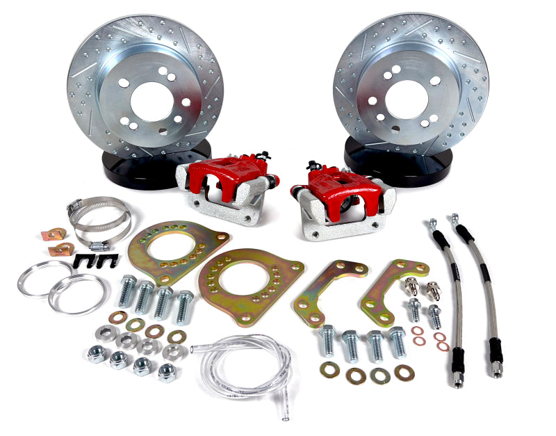 Baer Brakes Ford 8.8in C-Clip Rear Ends 10.5in Classic Series Rear Brake Kit - Red — 4 Lug